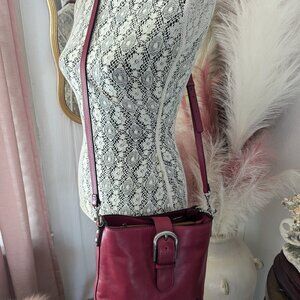 Patricia Nash... All leather...Small Bag...Beet Red...Dust Bag